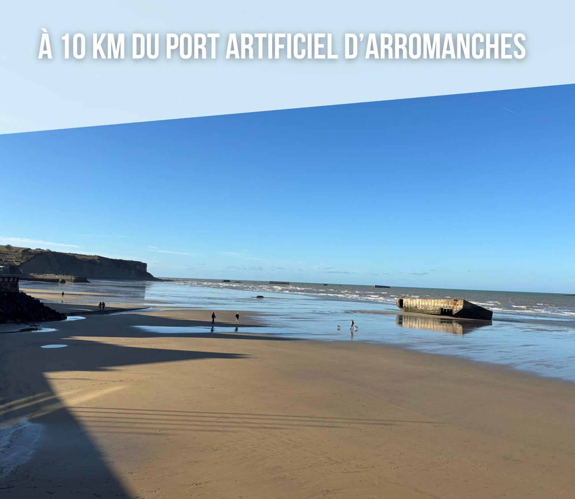 Maison De Campagne Lumineuse Spacieuse Dans Impasse Au Calme A Proximite D'Un Chateau Deux Verandas Grand Jardin Cabane Pour Velos, Pres Port En Bessin Et Bayeux, Proche Plages Du Debarquement Commes Eksteriør billede